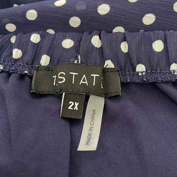 1.State 2X Navy blue polkadot skirt new with tag - Picture 13 of 15